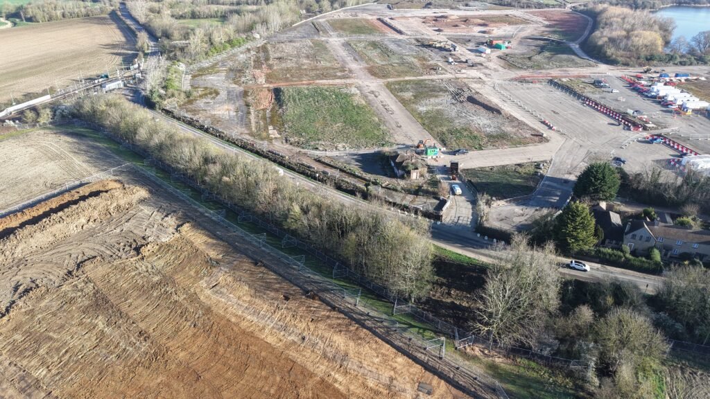 The new Manor Road plant crossing in March 2026