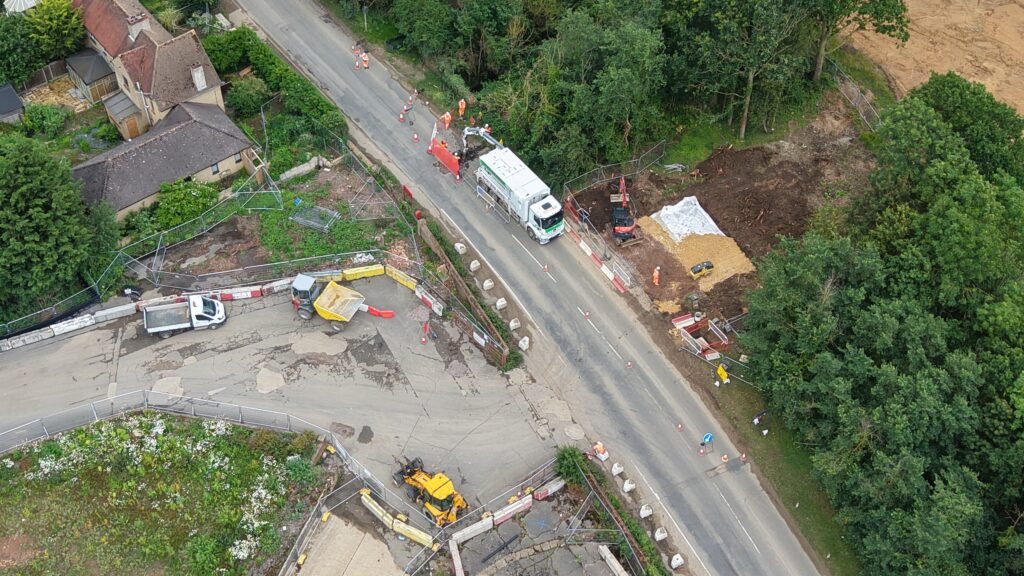 Manor Road Plant Crossing under construction