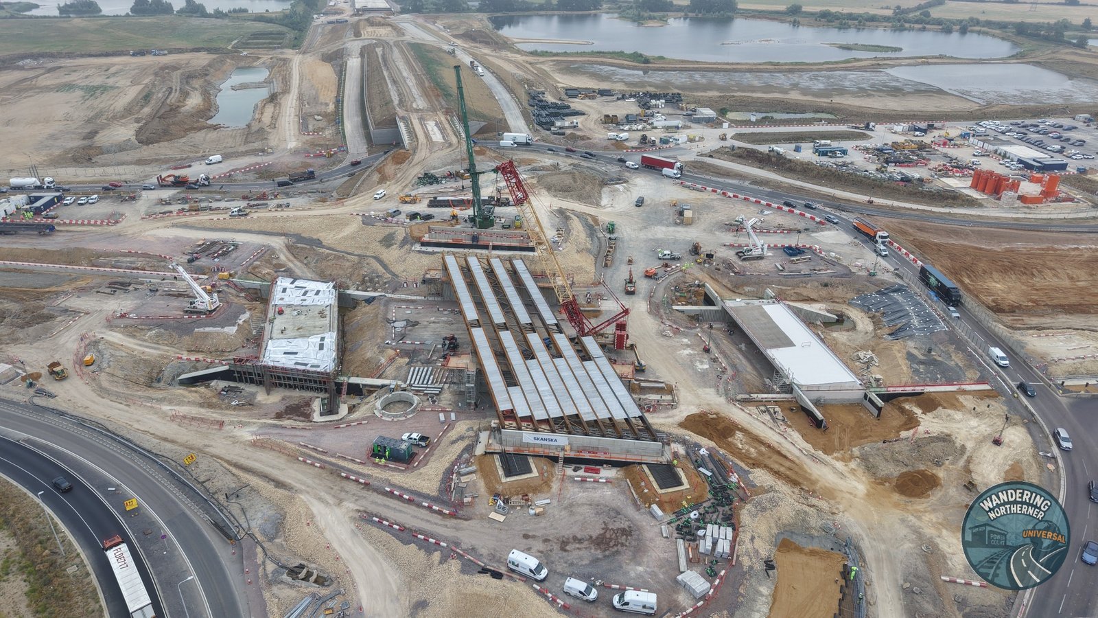 The A421 Flyover beams are placed