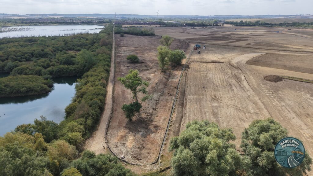 After the tree felling for the watercourse works